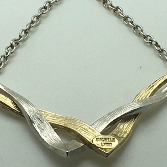 Vintage Michele Lynn Choker Necklace. Silver & Gold Tone. 15 “. 1970’s - Picture 2 of 5